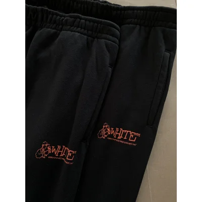 Штаны Off White With An Orange Logo "Black" фото № 5