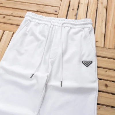 Штаны Prada Triangle Small Log "White" фото № 3