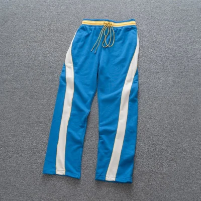 Штаны Rhude On A Yellow Elastic Band With White Stripes "Blue" фото № 2