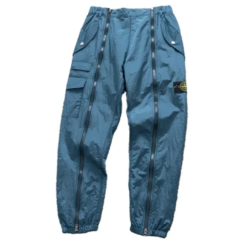 Штаны Stone Island ZIP With Logo Brand "Blue"