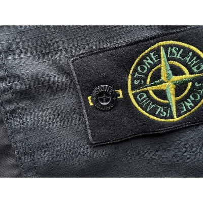 Штаны Stone Island Logo In Fashionable Style "Black" фото № 5