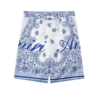 Шорты Amiri Patterns With Logo Inscription And Edge Stripes Decoration "White"