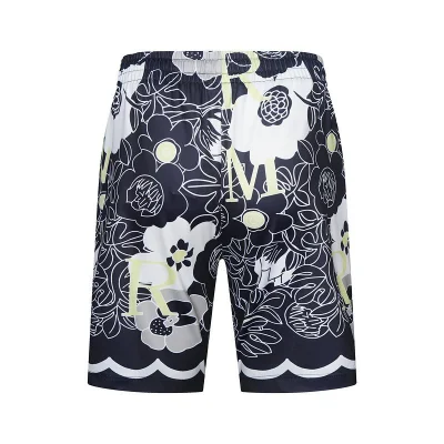Шорты Amiri Big Flowers Along And Waves Edge Decoration "Black" фото № 2