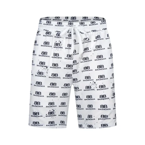 Шорты Balenciaga Plain With Repeating Logo Along "White"