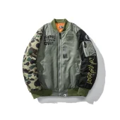Бомбер A Bathing Ape Camouflage Sleeve Monkey Had Pockets "Green"