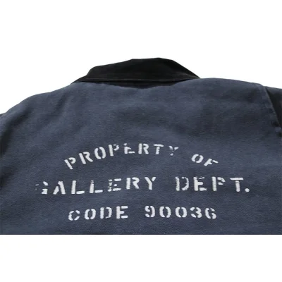 Бомбер Gallery Dept X Four Caccus With Yellow Text Logo "Gray/Blue" фото № 2