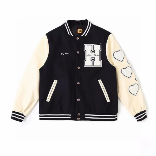 Бомбер Human Made With Hearts On Your Sleeve "Black/Cream"