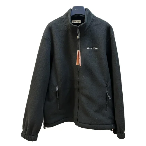 Бомбер Miu Miu Frontside Contrast White Logo Miu Miu "Black"