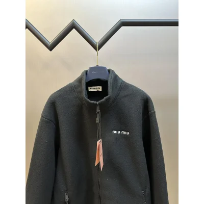 Бомбер Miu Miu Frontside Contrast White Logo Miu Miu "Black" фото № 2