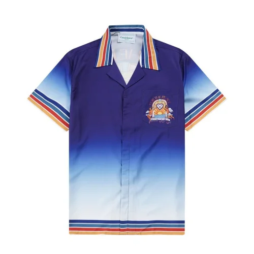 Рубашка Casablanca Angels And Gradient Print "Blue"