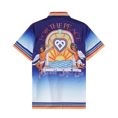 Рубашка Casablanca Angels And Gradient Print "Blue" фото № 2