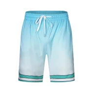 Шорты Casablanca Big Back Print And Stripes Edge Decoration "Blue"