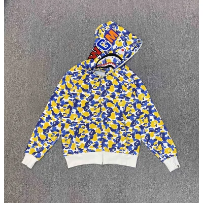Худи A Bathing Ape Spotted With Hood ZIP "Yellow/Blue" фото № 6