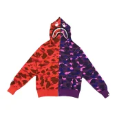 Худи A Bathing Ape Double Color ZIP "Red/Violet"