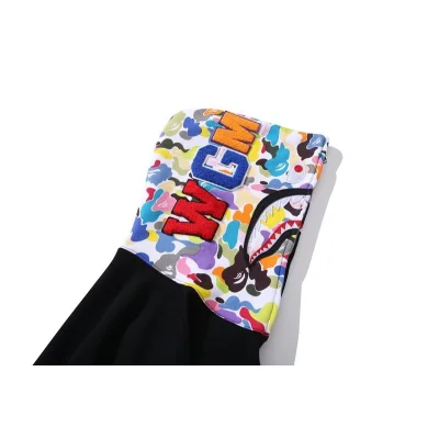 Худи A Bathing Ape Colored Sleeve And Pocket Zip "Black" фото № 5