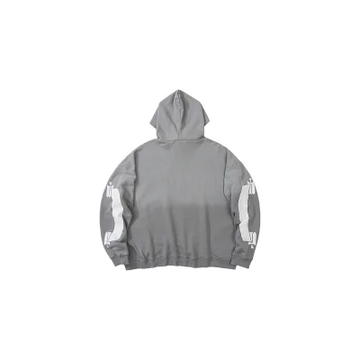 Худи Askyurself Ribbon Print On The Sleeve "Gray" фото № 6