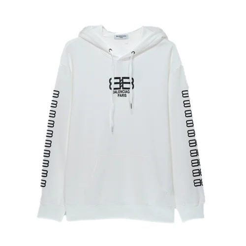 Худи Balenciaga Sleeves With Logo "White"