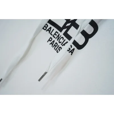 Худи Balenciaga Sleeves With Logo "White" фото № 4