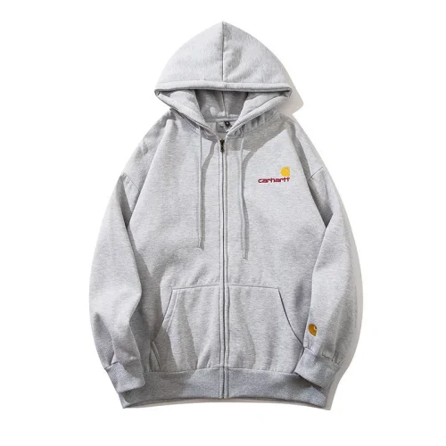 Худи Carhartt With Text Logo ZIP "Gray"