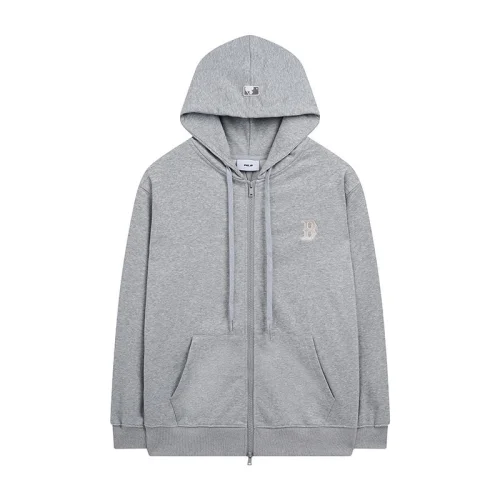 Худи MLB Embroidery Brand Logo Zip "Grey"