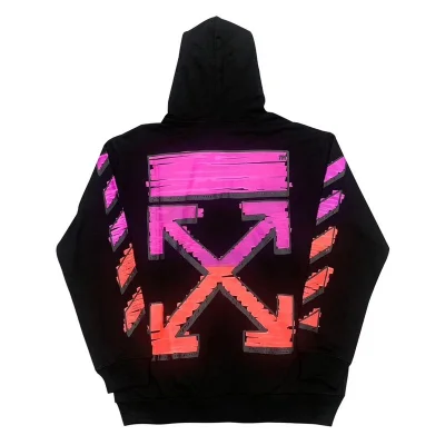 Худи Off White Back Print Gradient Color Violet "Black" фото № 2