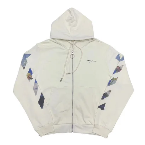 Худи OFF-White Arrows On The Picture Background Zip "White"