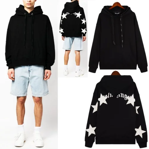 Худи Palm Angels White Stars "Black"