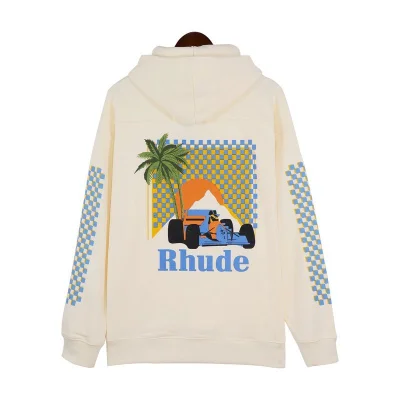 Худи Rhude Racing Car "Cream" фото № 2