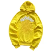 Худи Sp5der Wide Front Pocket And Spider Web "Yellow"