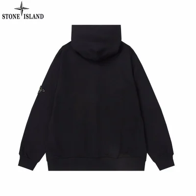 Худи Stone Island With Black Compass Logo Patch ZIP "Black" фото № 2