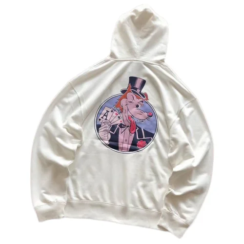 Футболка Stussy Wolf In Suit With Playing Cards "White"