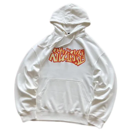 Худи Stussy Logo Inscription From Colorful Lines "White"