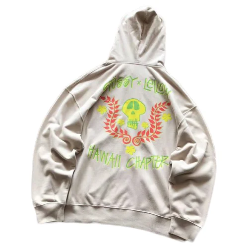 Худи Stussy Colorful Skull With Flowers "Beige"