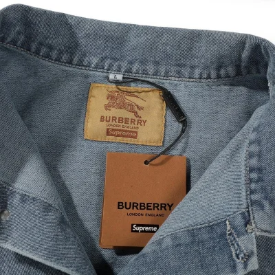 Джинсовая Куртка Burberry With The Logo Of Rider On Horse "Blue" фото № 3