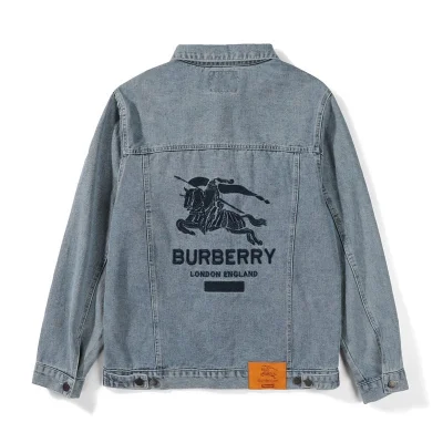 Джинсовая Куртка Burberry With The Logo Of Rider On Horse "Blue" фото № 7