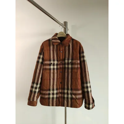Куртка Burberry Bilaterial Brown Allsides Rombes Print "Brown" фото № 3
