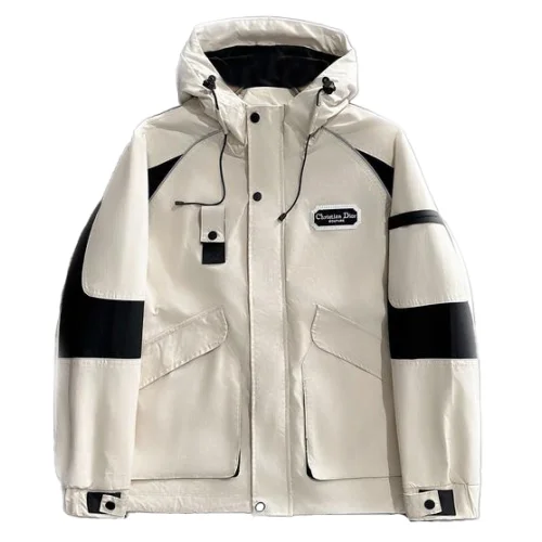 Куртка Christian Dior Frontside Logo Rectangle White Outline "Beige"