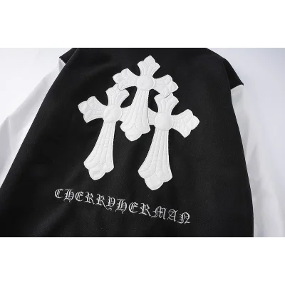 Куртка Chrome Hearts Left Side Big Cross "Black/White" фото № 9