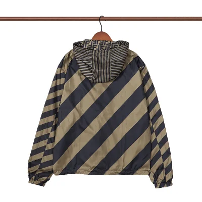 Ветровка Fendi Stripes And Letters "Brown" фото № 2