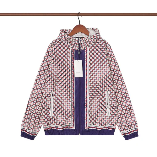 Ветровка Gucci Many Small Letters Print "White/Violet"