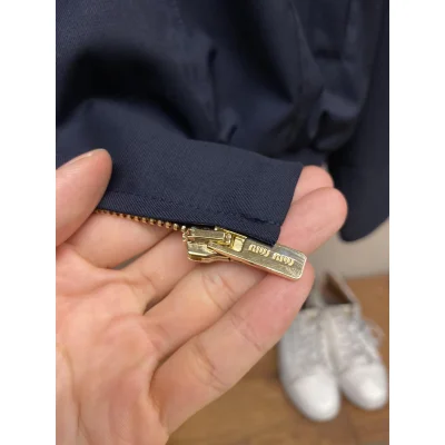 Куртка Miu Miu Front Left Dark Blue Logo Miu Miu "Blue" фото № 5