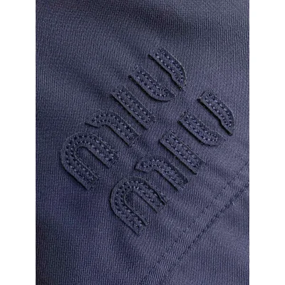 Куртка Miu Miu Front Left Dark Blue Logo Miu Miu "Blue" фото № 4