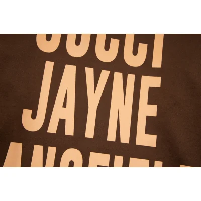 Лонгслив Gucci Celebrity Inscription "Brown" фото № 6