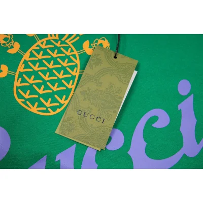 Лонгслив Gucci Pineapple And Brand Label "Green" фото № 3