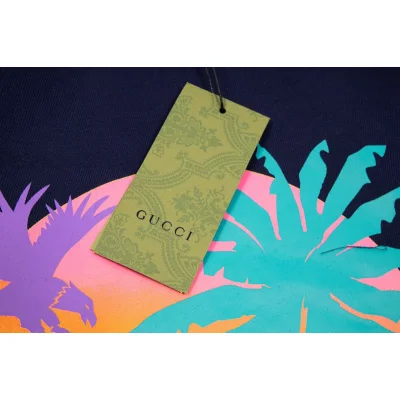 Лонгслив Gucci Heat And Palm Trees "Blue" фото № 3
