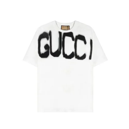 Футболка GUCCI x Balenciaga Blurred Inscription "White"