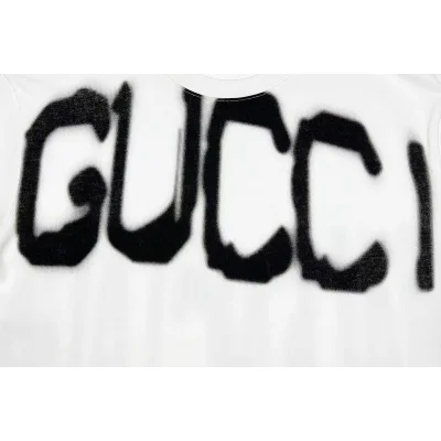 Футболка GUCCI x Balenciaga Blurred Inscription "White" фото № 4