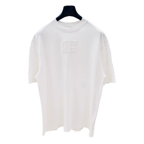 Футболка Miu Miu Clear Frontside Logo MIU MIU "White"