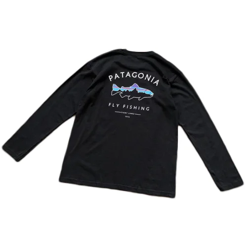 Лонгслив Patagonia Mountain View Inside Fish "Black"