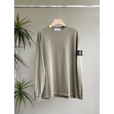 Лонгслив Stone Island With A Rectangular Stripe "Beige" фото № 5